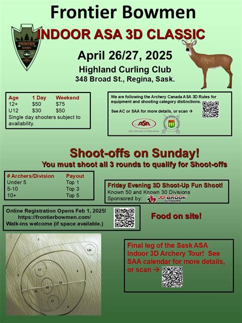 Frontier Bowmen Indoor 3D Classic, Highland Curling Club, Regina, 26 ...