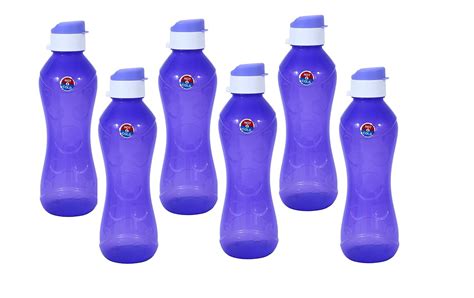 Jaypee Plus Plastic Fridge/Water Bottle 1 Litre Eros, Pack of 6 Purple ...