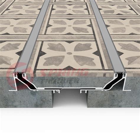 Flush Seismic Floor Expansion Joint With Rubber Strip SFFS