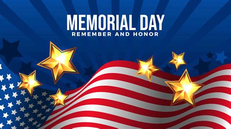 Memorial Day Remember And Honor US Flag Stars HD Memorial Day ...