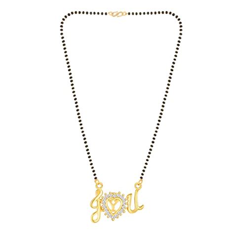 Buy MEENAZ Mangalsutra for Women ladies Gold Traditional Stylish Single ...