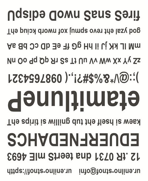 Upside down font