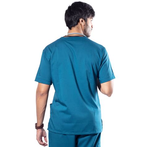 UC Stretch - Male Scrub Top - Jade Blue – Uniform Craft