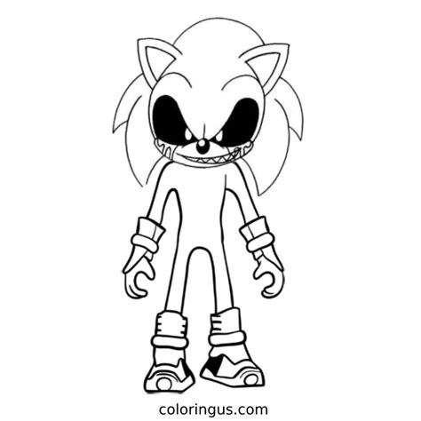 Sonic Exe Fnf Coloring Page (Free Printable PDF)