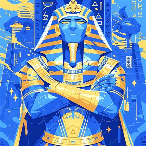 Egyptian Man in Pharaohs Attire at Historical Reenactment | Premium AI ...