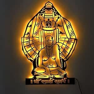 Artrooms Kolhapur Ki Mahalaxmi Metal Wall Art With Light | Wall ...