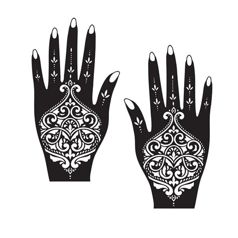 Ivana's Mehndi Stencil Design Set of - 2 Piece | Henna Tattoo stencil ...