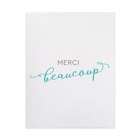 French Thank you Card - Inkwell Originals - Inkwell Modern Handmade