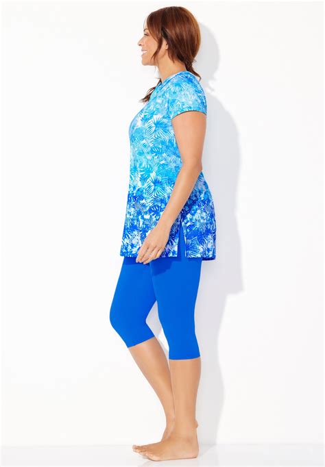Chlorine Resistant Swim Tunic With Swim Capri | Swimsuits For All