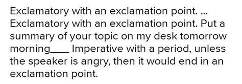 Add the correct ending punctuation. ____________ Put a summary of your ...