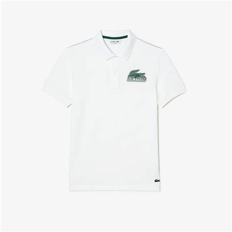 Lacoste White Short Sleeves Cotton Mini-Pique Polo Shirt for Men ...