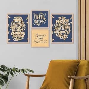ARTELLY Motivational Quotes Posters with Frame for Home and Office Wall ...
