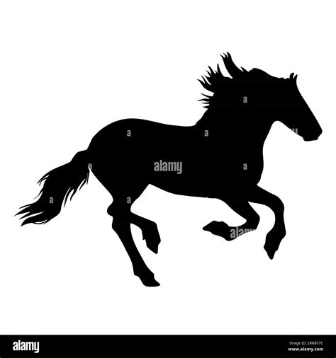 Three Running Horses Silhouette