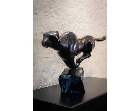 Buy Cheetah Bronze Sculpture Online in India | GART