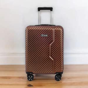 IMPULSE Vivid Medium Copper Check-in Suitcase 8 Wheels - 25 inch Tan ...