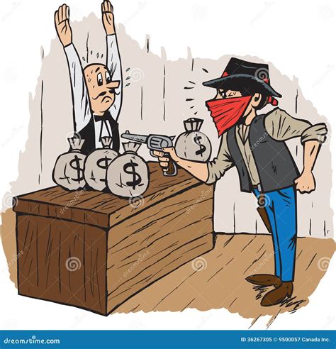 Bank Robbery stock vector. Illustration of bank, criminal - 36267305