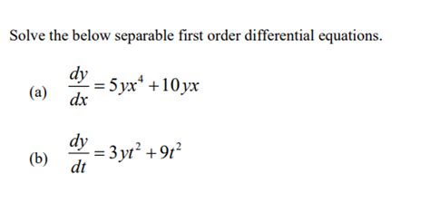 Image result for First Order Separable Differential Equation