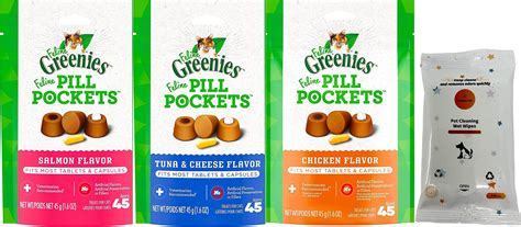 Amazon.com : Greenies Feline Pill Pockets Variety Pack Bundle- Salmon ...