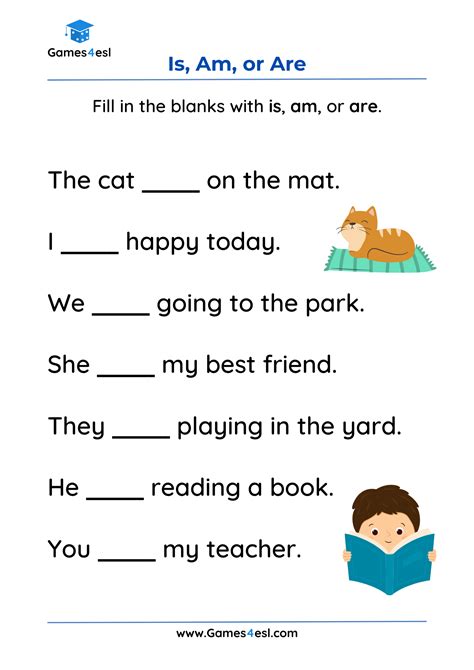 Is Am Are Worksheets | Is am are worksheets, Verb worksheets, Worksheets