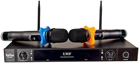 kh Professional UHF True Diversity 2 Channel Wireless Microphones ...
