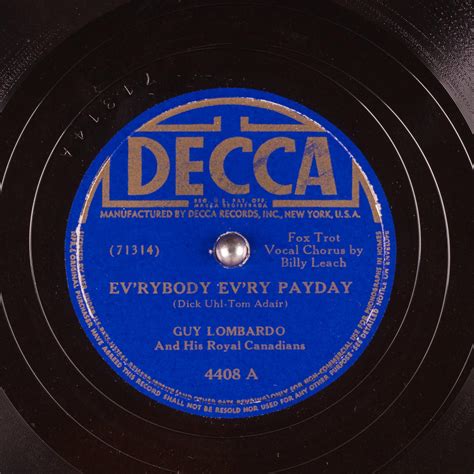 EV'RYBODY EV'RY PAYDAY : GUY LOMBARDO And His Royal Canadians : Free ...