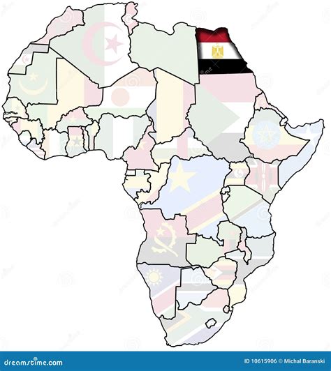Egypt On Africa Map Royalty Free Stock Image - Image: 10615906