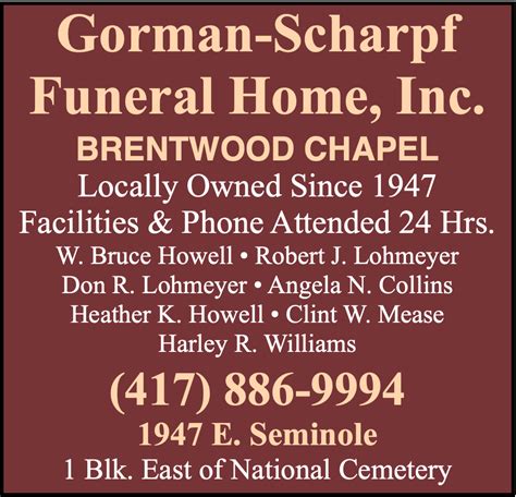 Gorman-Scharpf Funeral Home - Sacred Heart