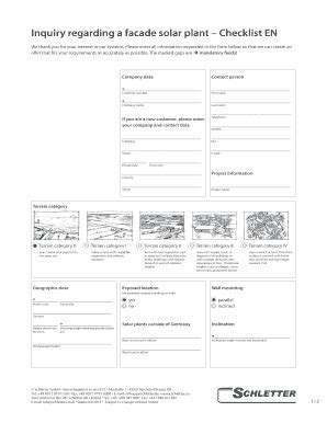 Fillable Online schletter Inquiry regarding a facade solar plant ...