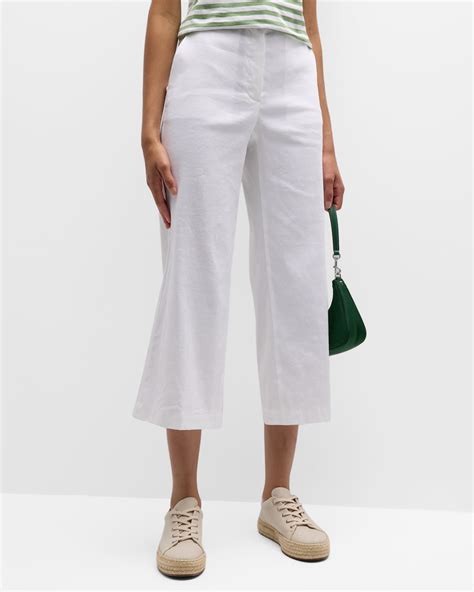 Theory Terena Precision Ponte Cropped Wide-Leg Pant | Neiman Marcus