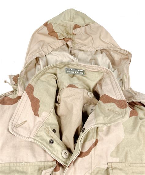 U.S. Military Original DCU 3 Color Tri-Desert Camo M65 Cold Weather Fi ...
