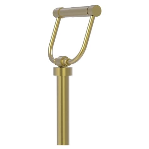 Allied Brass Satin Brass Freestanding Double Post Toilet Paper Holder ...