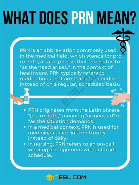 PRN Meaning: What's the Meaning of this Medical Term? • 7ESL