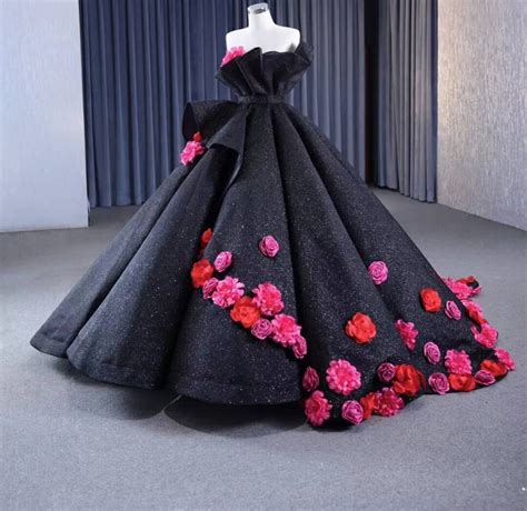 Black Glitter Wedding Dress