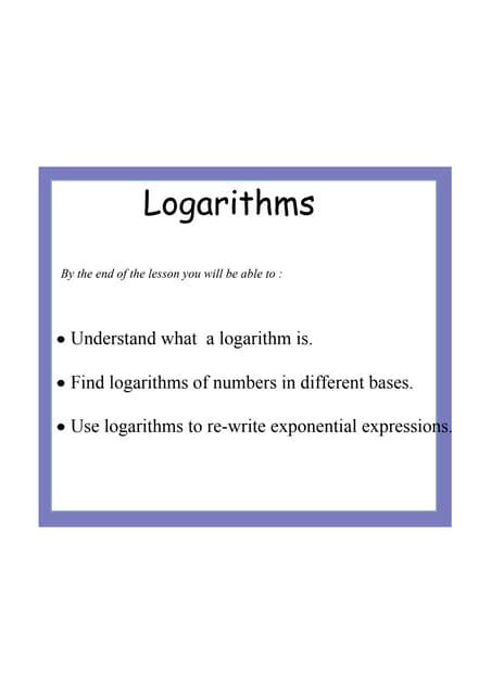 Image result for Logarithm Definition Math