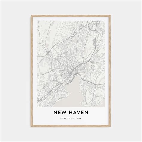 Map of New Haven Print, New Haven Map Gift, New Haven Poster, City Map ...