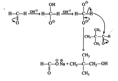 In the reaction, (CH3)3CCHO+HCHO xrightarrow[ textheat]NaOH A+B The ...