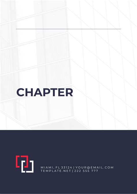 Free Chapter Template to Edit Online