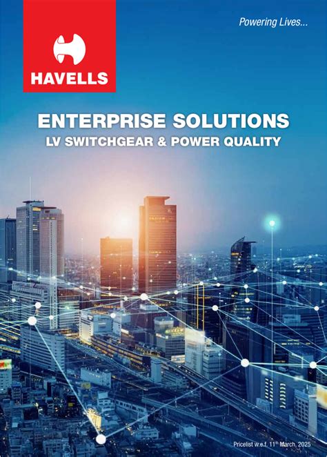 Havells Switchgear, Controlgear & Accessories Price List PDF Download ...