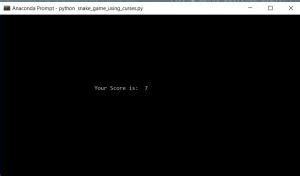 Python Snake Curses 的图像结果
