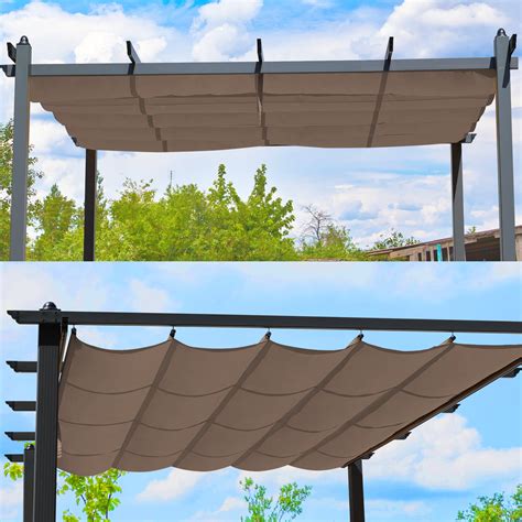 Buy Aoodor Universal Pergola Canopy Replacement Retractable Shade ...