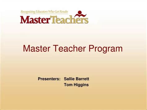 Image result for Master Teacher Program Requirements