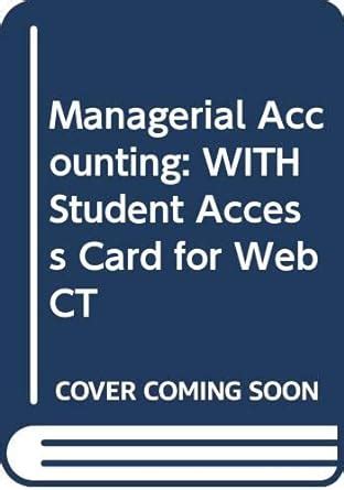 Buy Managerial Accounting 3rd Edition with Student Access Card for ...