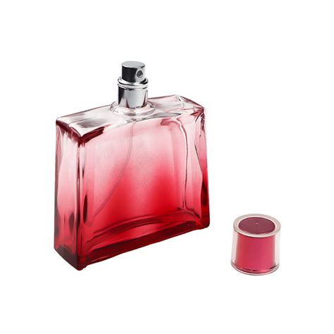 Gradual Coating Red Screen Printing Trapezoid Cologne 90ml Empty Spray ...