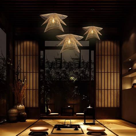 Zen Wave Bamboo Hanging Light | Premium Handcrafted Design – Harold ...