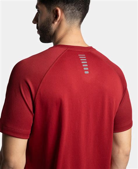 Buy Lightweight Microfiber Solid Round Neck Half Sleeve T-Shirt with ...