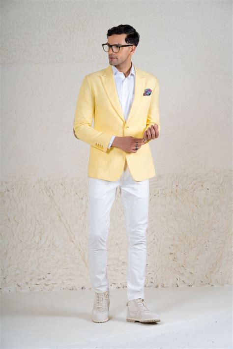 Yellow Linen Blazer – Minizmo