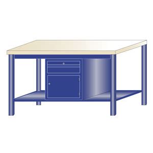 Beech workbench - 214 - ARMECO - for workshops / monobloc / with drawer