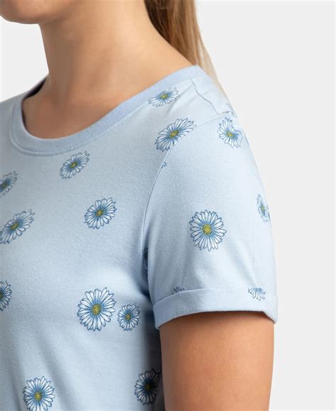 Buy Super Combed Cotton Relaxed Fit Printed Half Sleeve T-Shirt ...