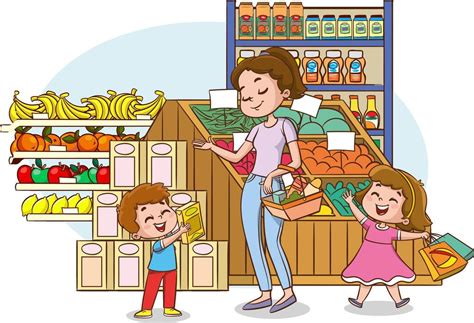 Go to the Supermarket Cartoon 的图像结果