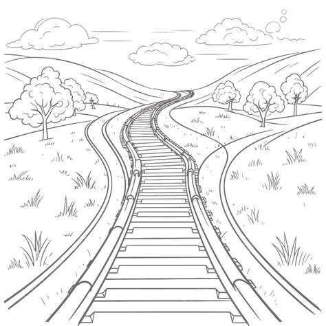 Railroad Tracks Drawing at Benjamin Hutchison blog